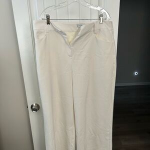 Elegant Wide Leg Cream Pants